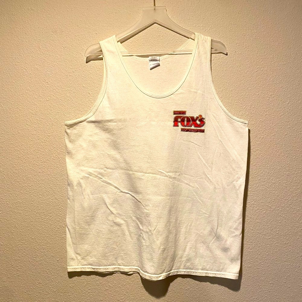Fox’s RV Resort Tank Top XL Gildan Ultra Cotton Vintage